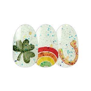 Color Street MAGICAL CHARMS St. Patrick’s Day Green Sheer Glitter Shamrock Set